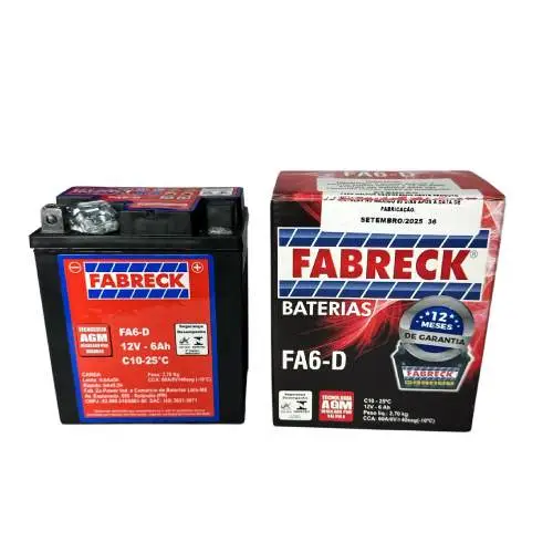 ACUMULADOR FA6D-6Ah - LEAD 110/ FALCON TWISTER TORNADO HORNET ../07 LANDER FAZER 250